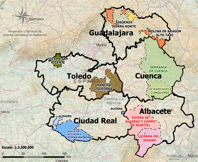 Mapa Castila-La Mancha