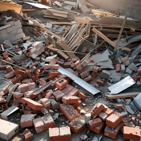 residuos de distinta naturaleza resultado de las demoliciones