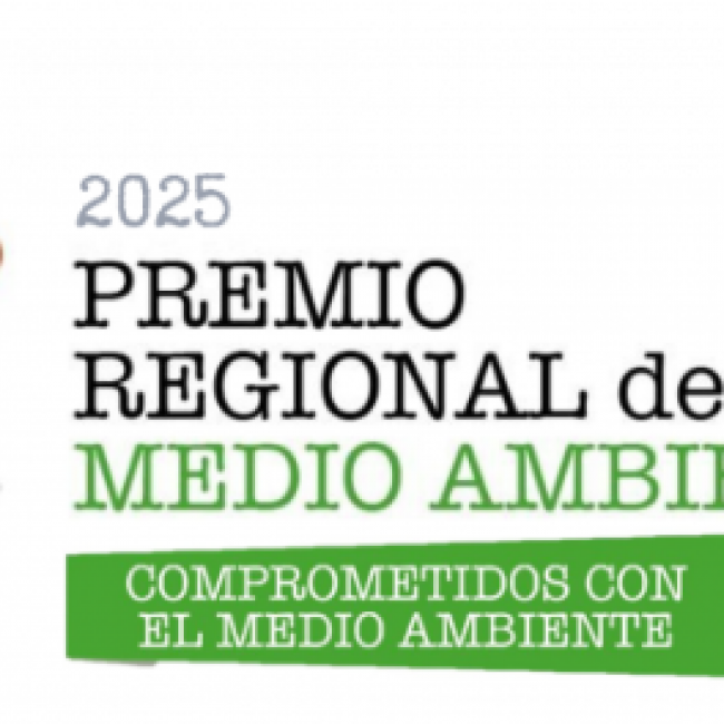 Texto del premio con árbol de colores (logo del premio)