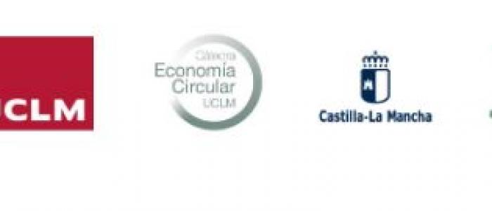 logos de la universidad, la cátedra de ec, la junta de comunidades y la dg de economia circular