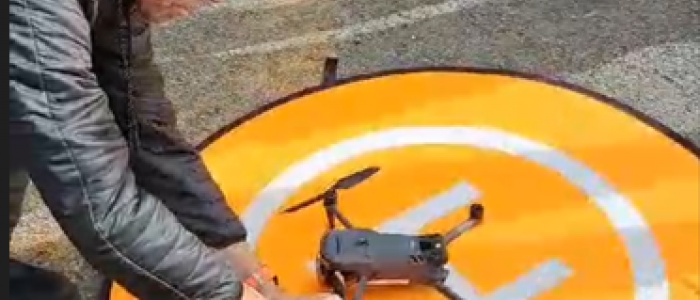 imagen de dron en helipuerto de su tamaño