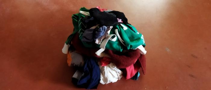 monton de textiles