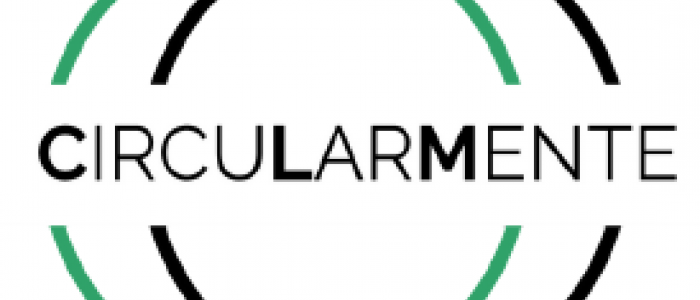 Logo del encuentro:dos círculos enlazados (uno verde y uno negro) con la palabra CircuLarMente en medio