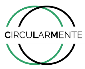 Logo del encuentro:dos círculos enlazados (uno verde y uno negro) con la palabra CircuLarMente en medio